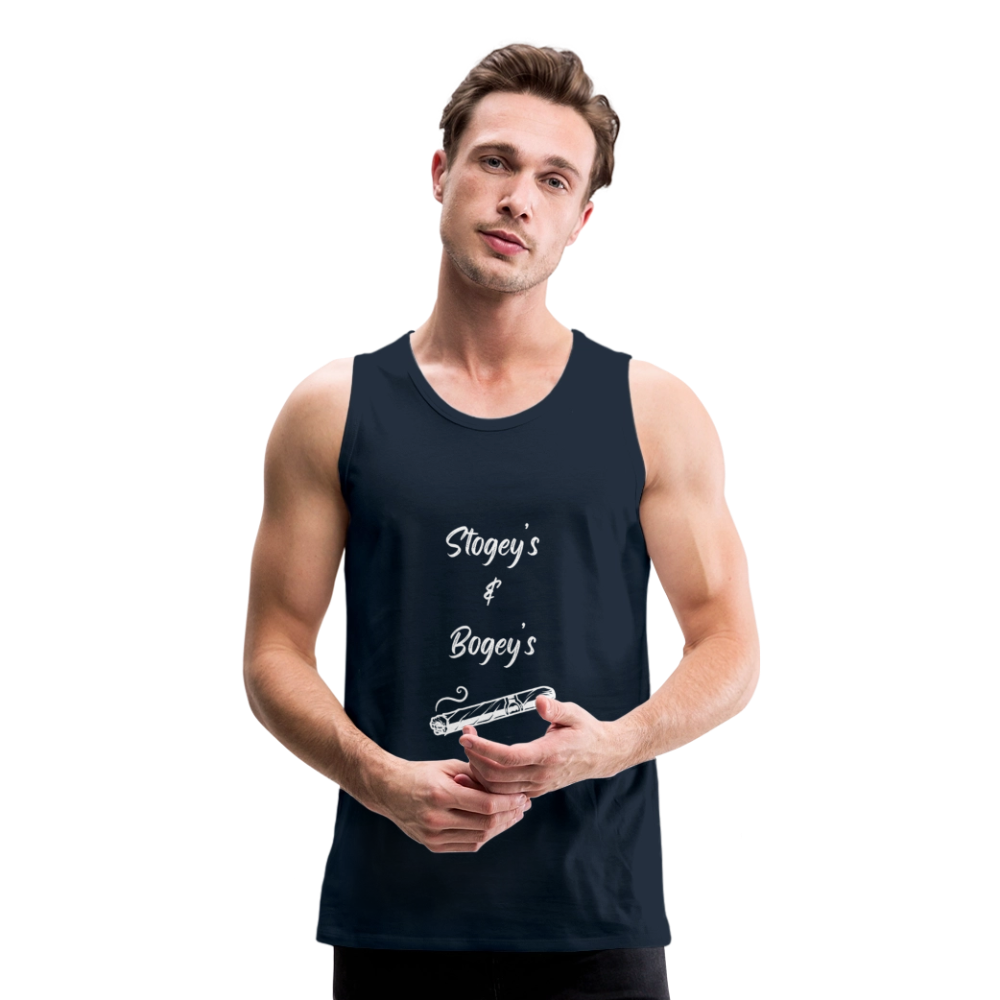 "Stogey's & Bogey's" - Men’s Tank - deep navy