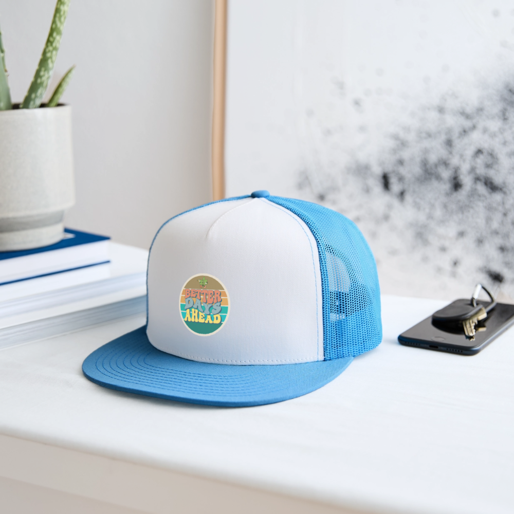 "Better Days" Classic Trucker Cap - white/blue