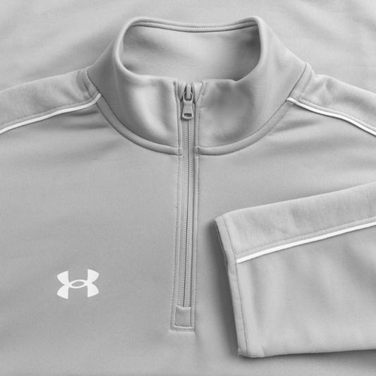 Under Armour Men's Quarter Zip  "Start with a spark" - light gray