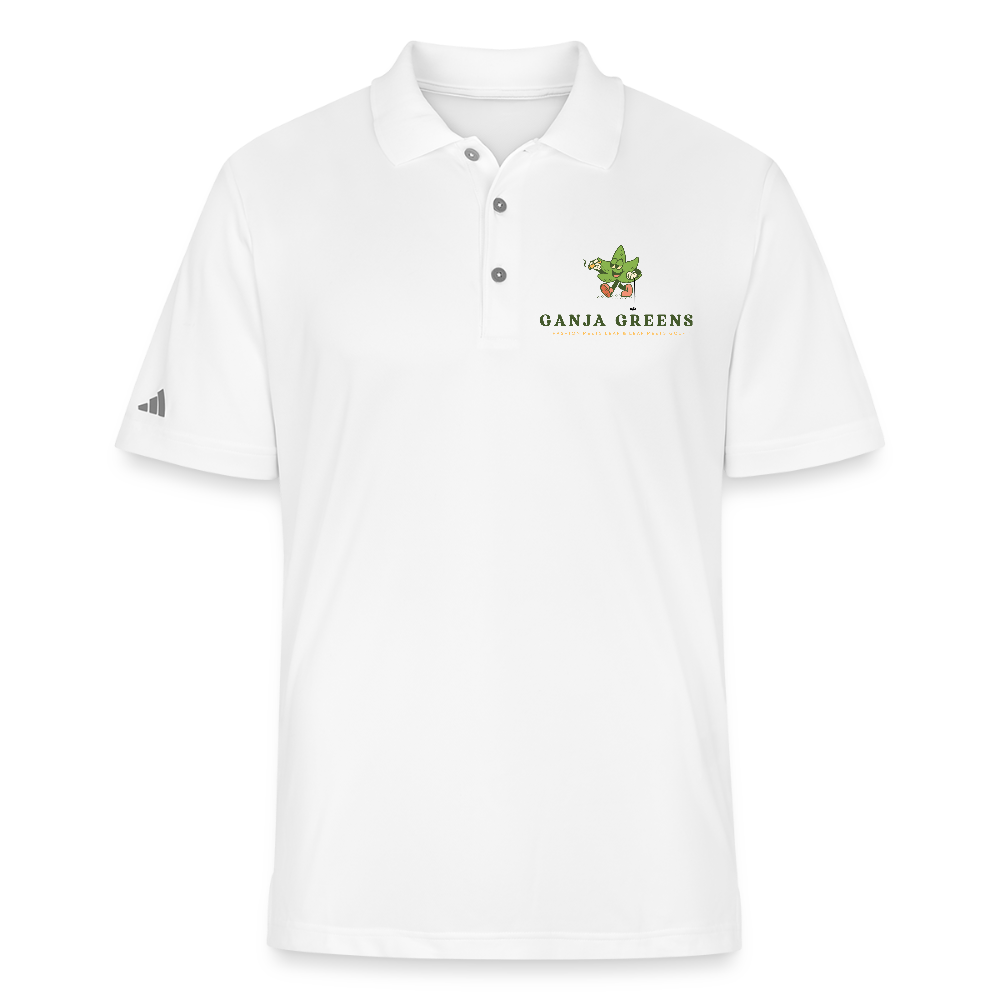 "Good Vibes" Adidas Polo - white