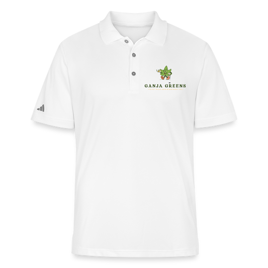 "Good Vibes" Adidas Polo - white