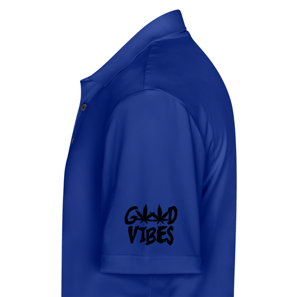 "Good Vibes" Adidas Polo - royal blue