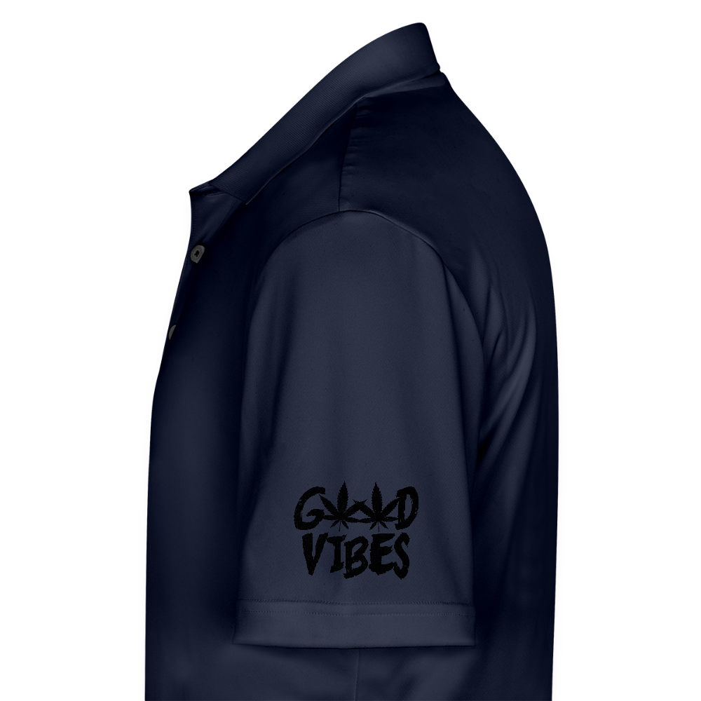 "Good Vibes" Adidas Polo - french navy