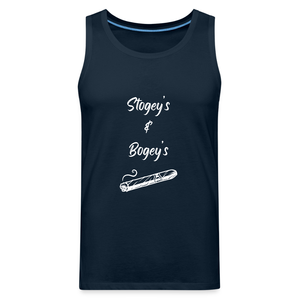 "Stogey's & Bogey's" - Men’s Tank - deep navy